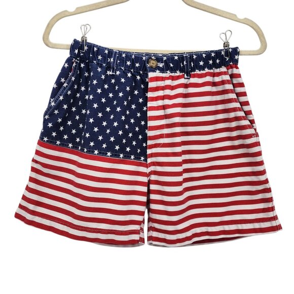 Chubbies Mens Medium Shorts 'Mericas American Flag Red White Blue Shorts USA - Picture 1 of 9